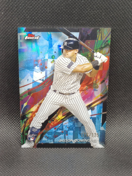 Jasson Dominguez - 2024 Topps Finest Rookie Sky Blue Refractor /325 - New York Yankees