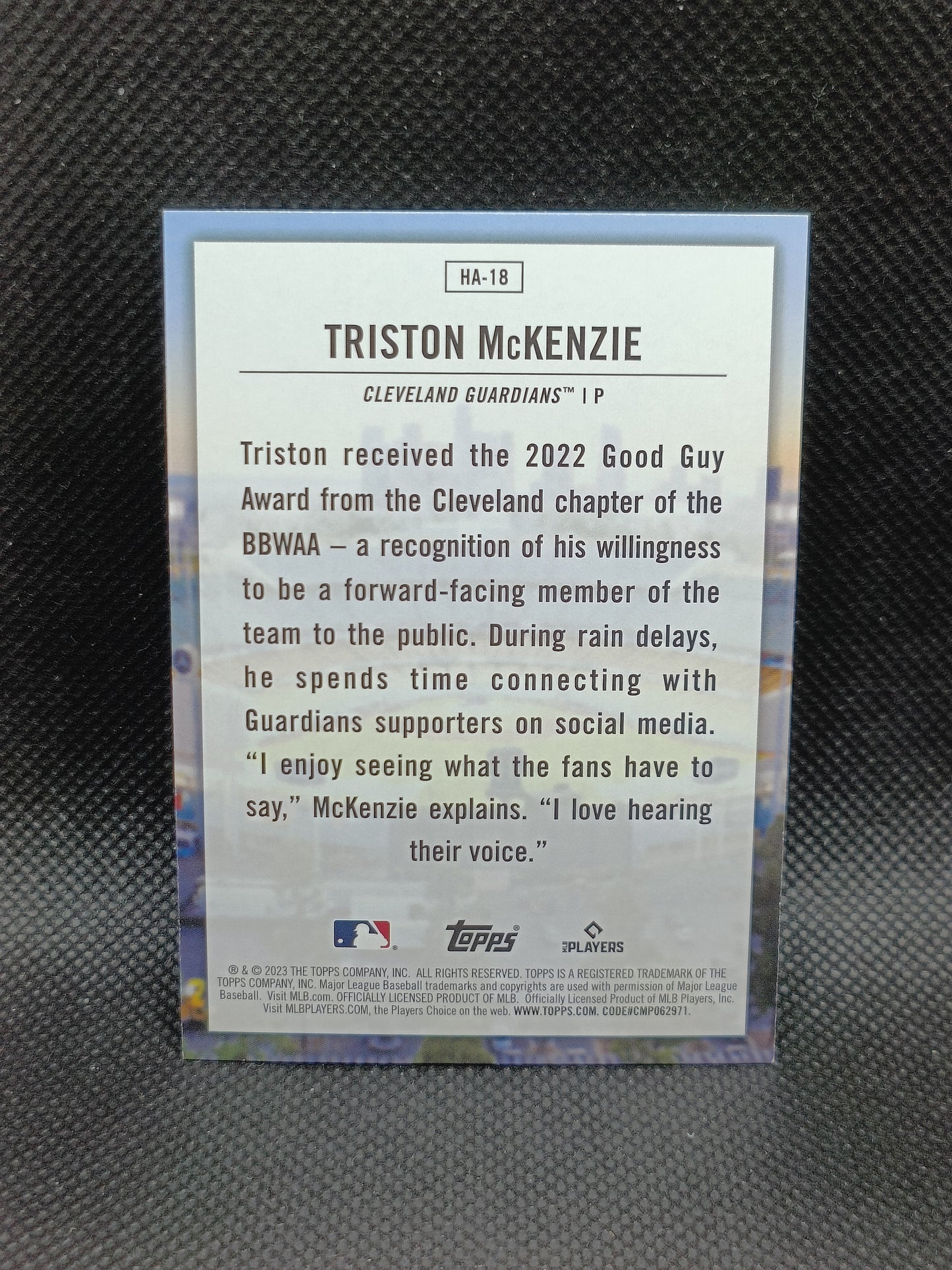 Triston McKenzie - 2023 Topps Series 2 Home Field Advantage - Cleveland Guardians