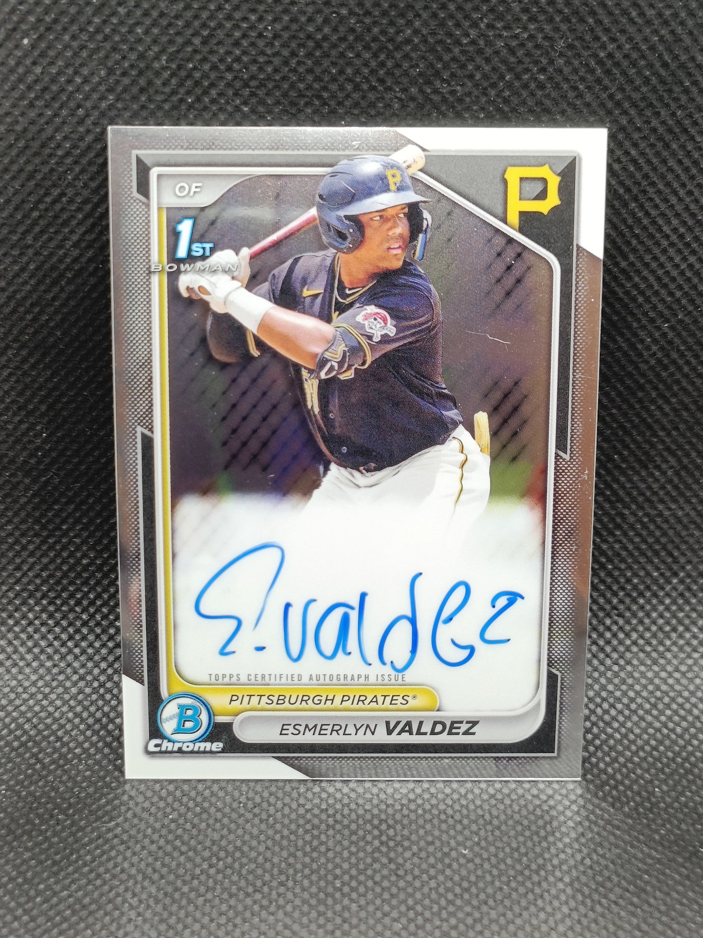 Esmerlyn Valdez - 2024 Bowman Chrome 1st Bowman Auto - Pittsburgh Pirates