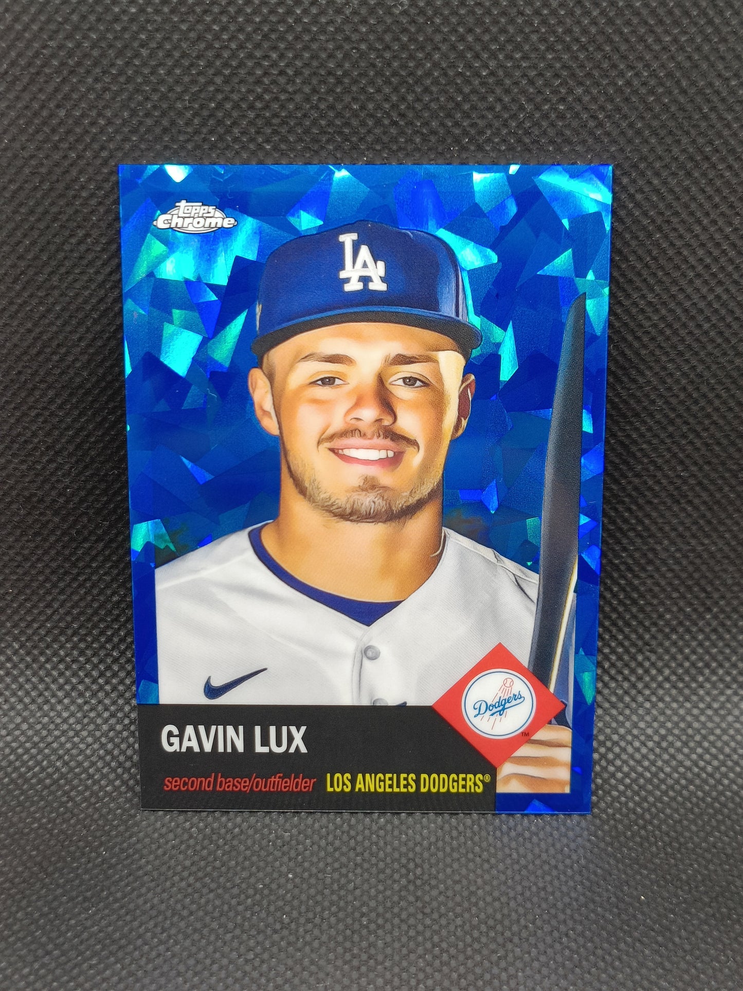 Gavin Lux - 2022 Topps Chrome Platinum Anniversary Blue Atomic Refractor /100 - LA Dodgers