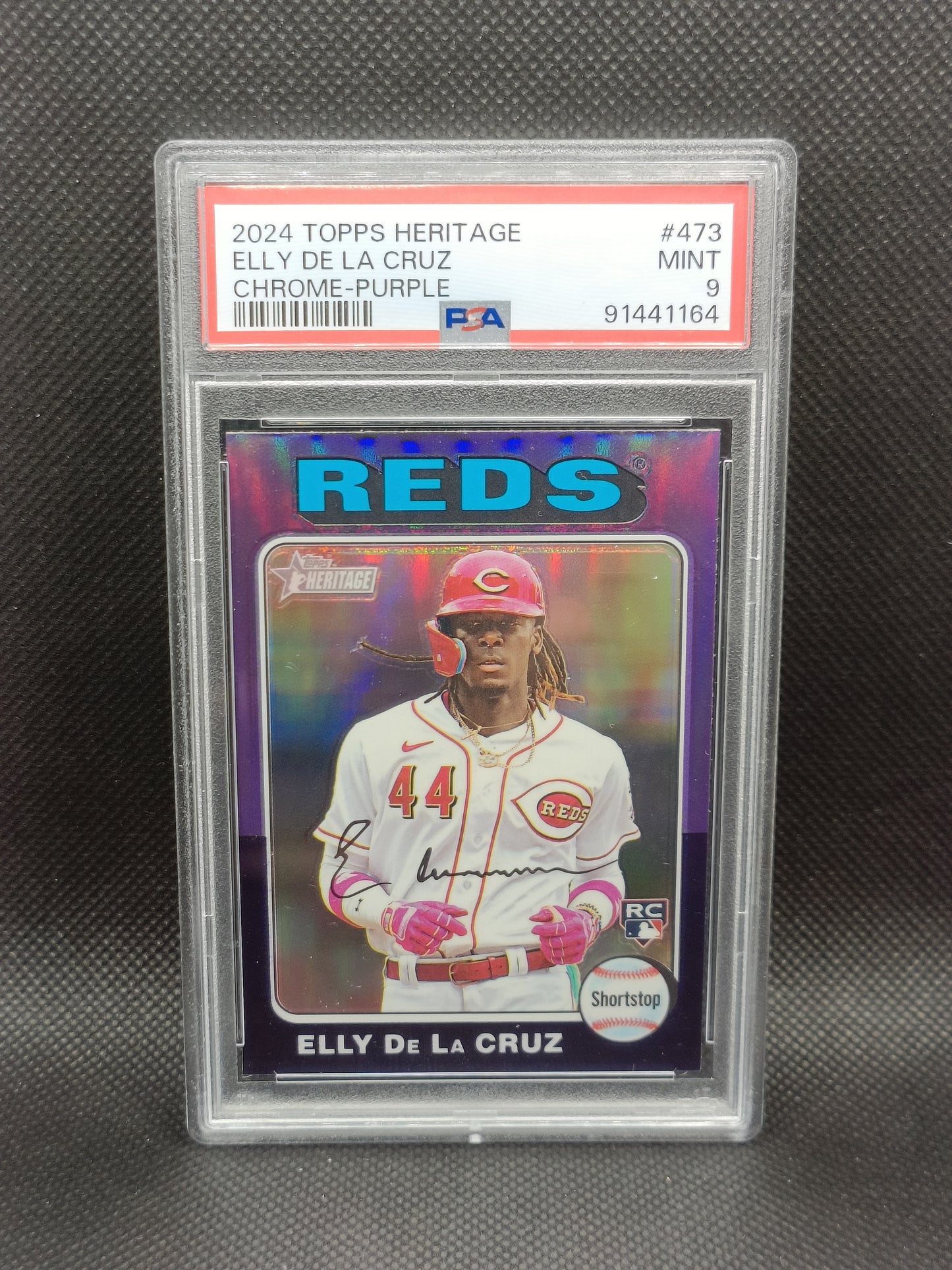 Elly De La Cruz - 2024 Topps Heritage Rookie Purple Chrome - PSA 9 - Cincinnati Reds