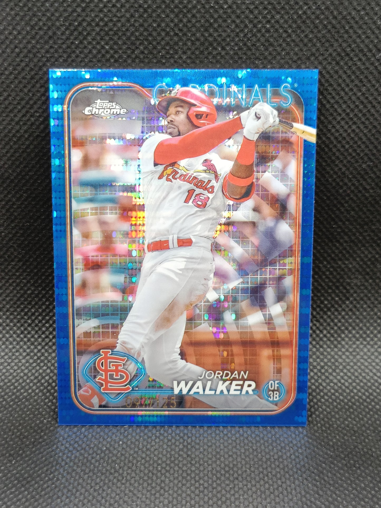 Jordan Walker - 2024 Topps Chrome Sonar Blue Refractor /125 - St Louis Cardinals