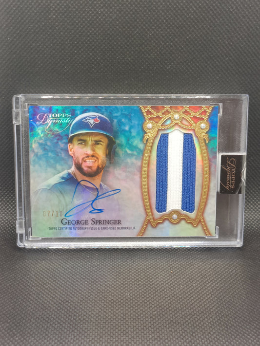 George Springer - 2022 Topps Dynasty Patch Auto /10 - Toronto Blue Jays