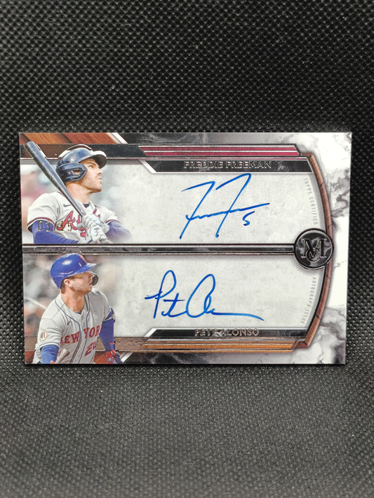 Freddie Freeman & Pete Alonso - 2022 Topps Museum Dual Auto /15 - Atlanta Braves & New York Mets