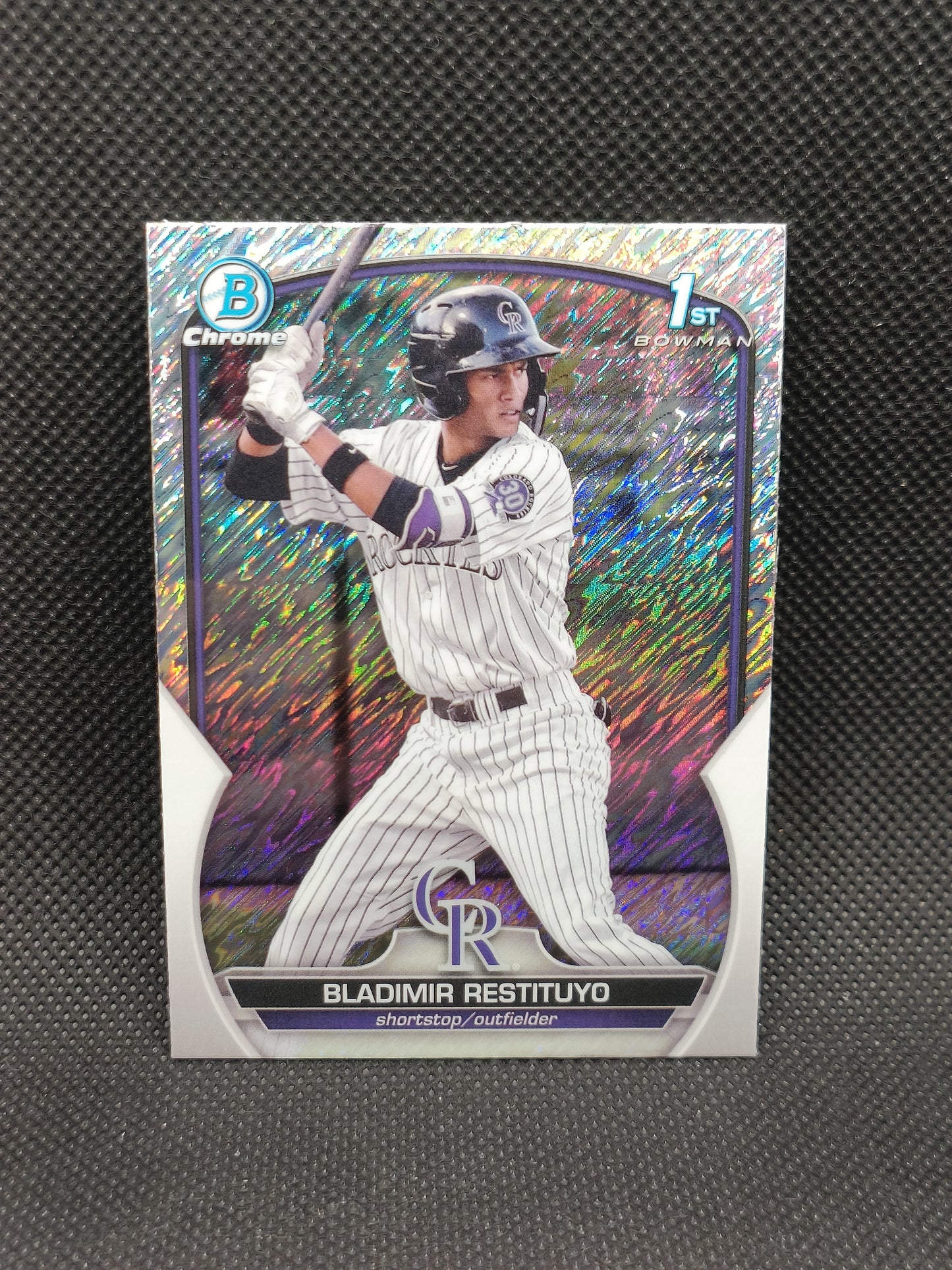 Bladimir Restituyo - 2023 Bowman Chrome 1st Bowman Shimmer Refractor - Colorado Rockies