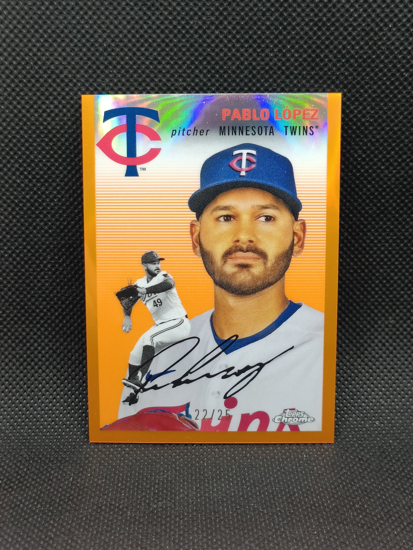 Pablo Lopez - 2023 Topps Chrome Platinum Anniversary Orange Refractor /25 - Minnesota Twins