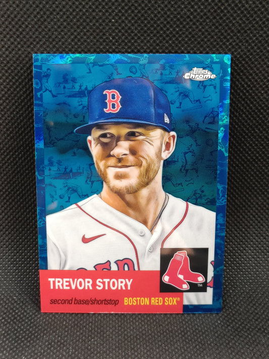 Trevor Story - 2023 Topps Chrome Platinum Anniversary White Blue Toile /199 - Boston Red Sox