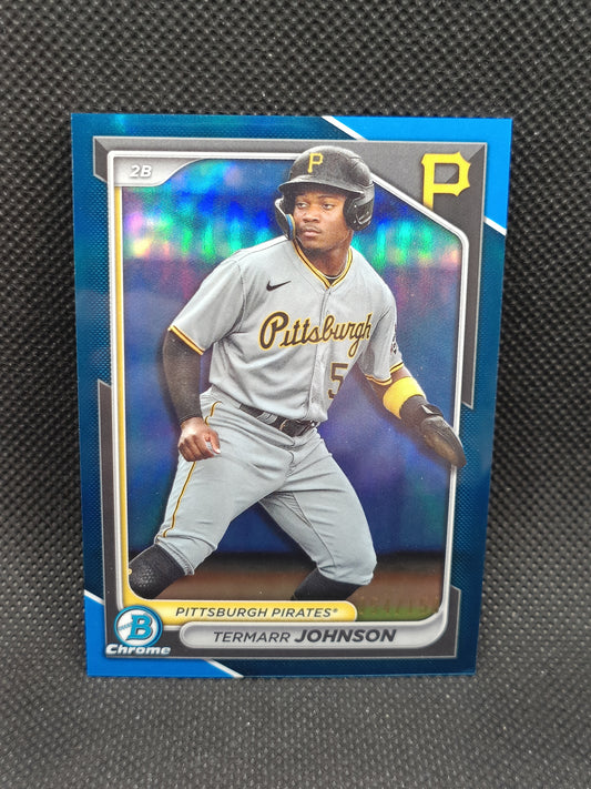 Termarr Johnson - 2024 Bowman Chrome Blue Refractor /150 - Pittsburgh Pirates