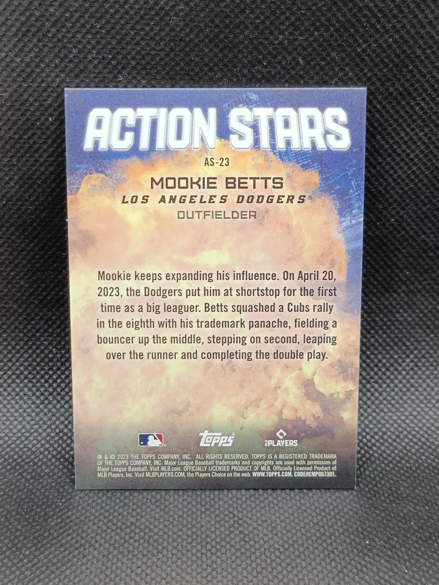 Mookie Betts - 2023 Topps Update Series Action Stars Insert - LA Dodgers
