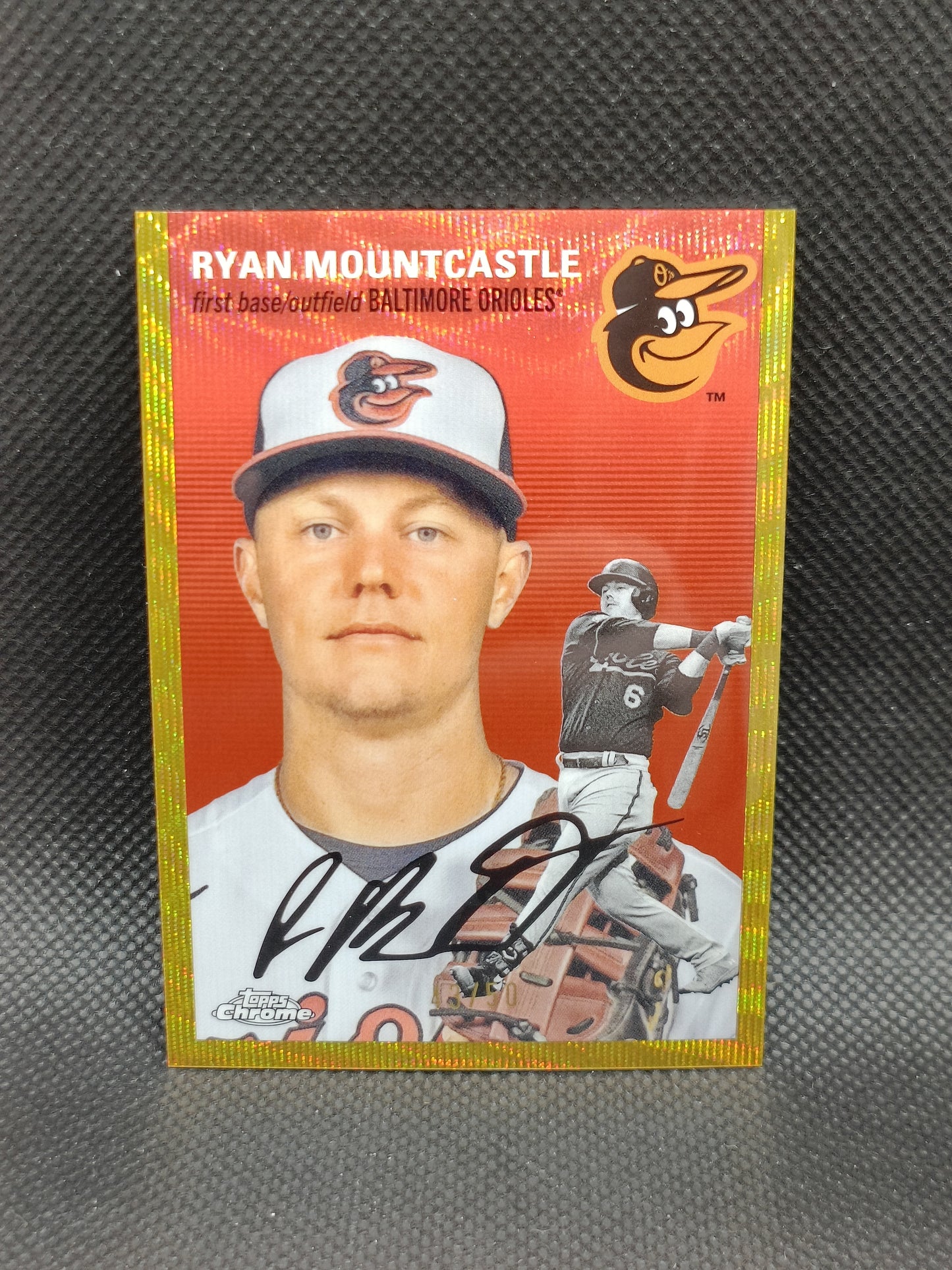 Ryan Mountcastle - 2023 Topps Chrome Platinum Anniversary Gold Wave Refractor /50 - Baltimore Orioles