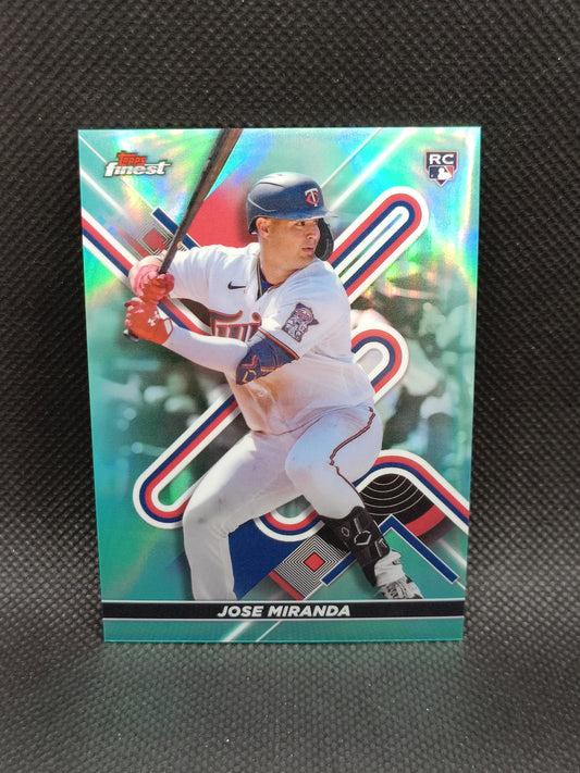 Jose Miranda - 2022 Topps Finest Rookie Aqua Refractor /199 - Minnesota Twins