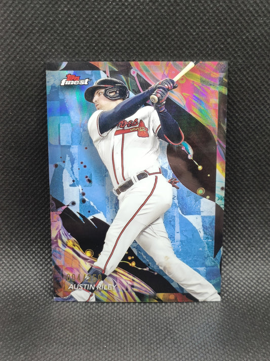 Austin Riley - 2024 Topps Finest Sky Blue Refractor /250 - Atlanta Braves