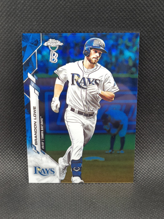Brandon Lowe - 2020 Topps Chrome Ben Baller Edition Blue Refractor /75 - Tampa Bay Rays