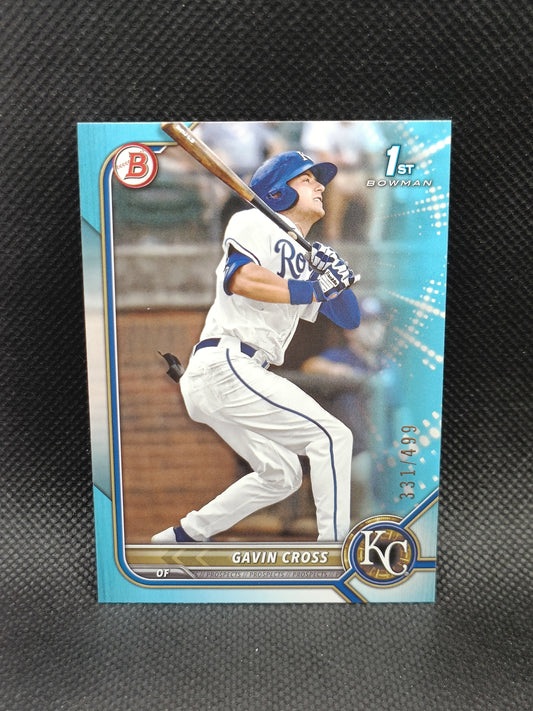 Gavin Cross - 2022 Bowman Draft 1st Bowman Sky Blue /499 - Kansas City Royals