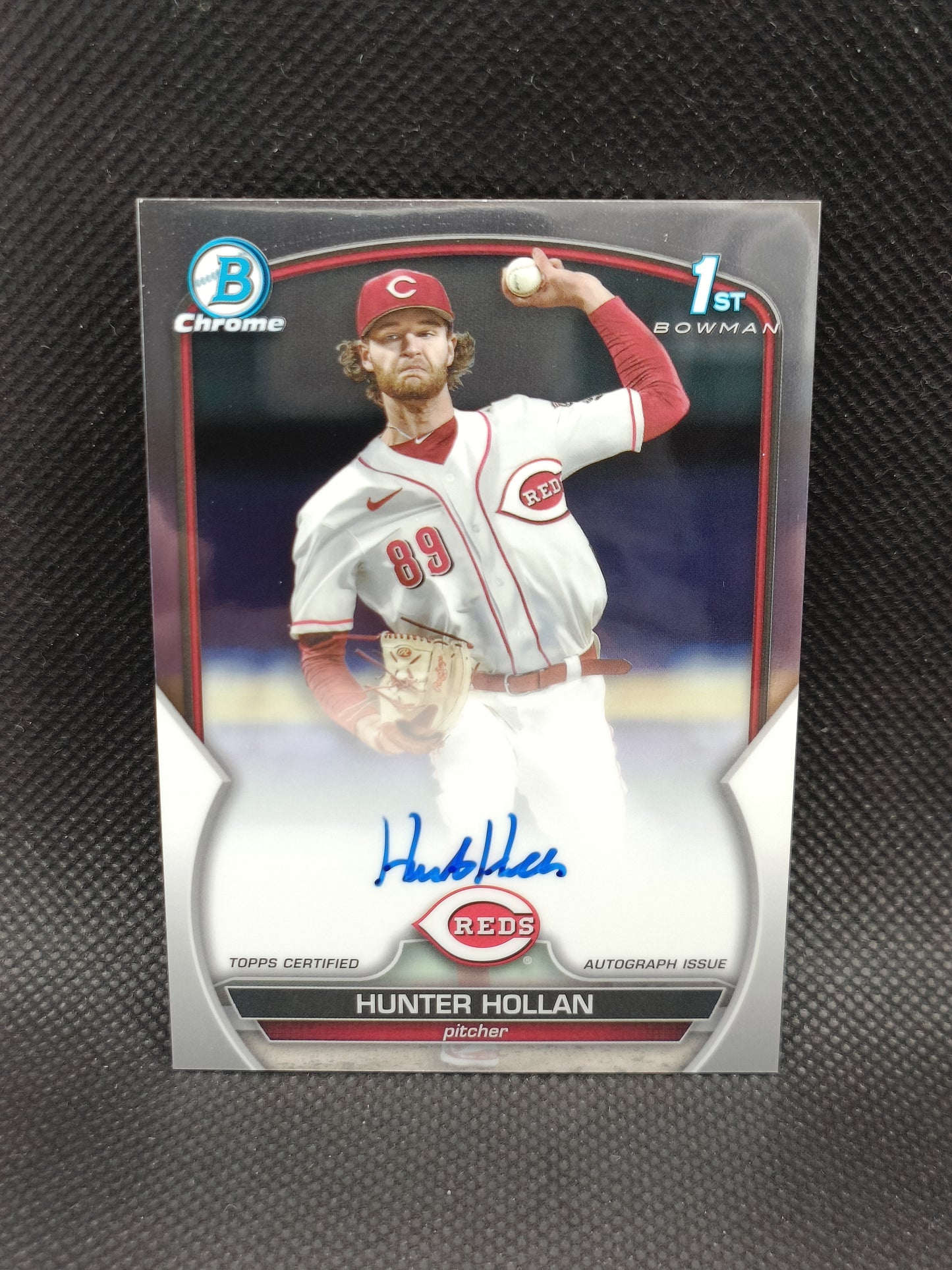 Hunter Hollan - 2023 Bowman Chrome 1st Bowman Auto - Cincinnati Reds