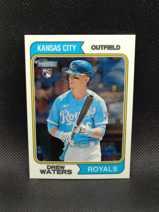 Drew Waters - 2023 Topps Heritage Rookie Chrome /999 - Kansas City Royals