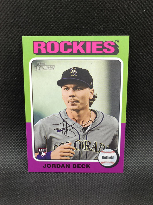 Jordan Beck - 2024 Topps Heritage High Number Rookie - Colorado Rockies