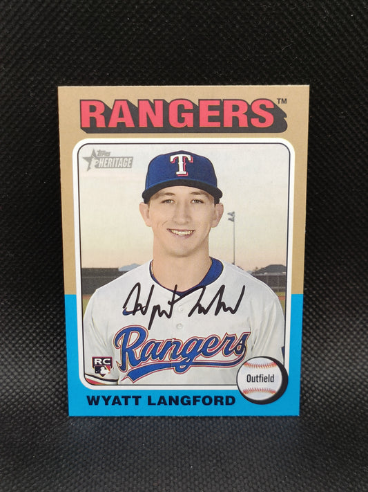 Wyatt Langford - 2024 Topps Heritage High Number Rookie - Texas Rangers
