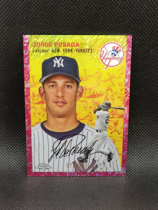 Jorge Posada - 2023 Topps Chrome Platinum Anniversary Cream & Fuchsia Lava /100 - New York Yankees