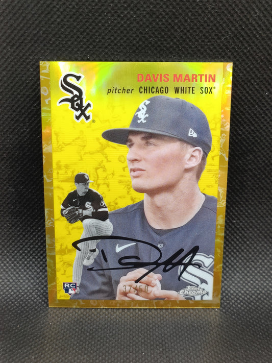 Davis Martin - 2023 Topps Chrome Platinum Anniversary Rookie Cream & Gold /50 - Chicago White Sox