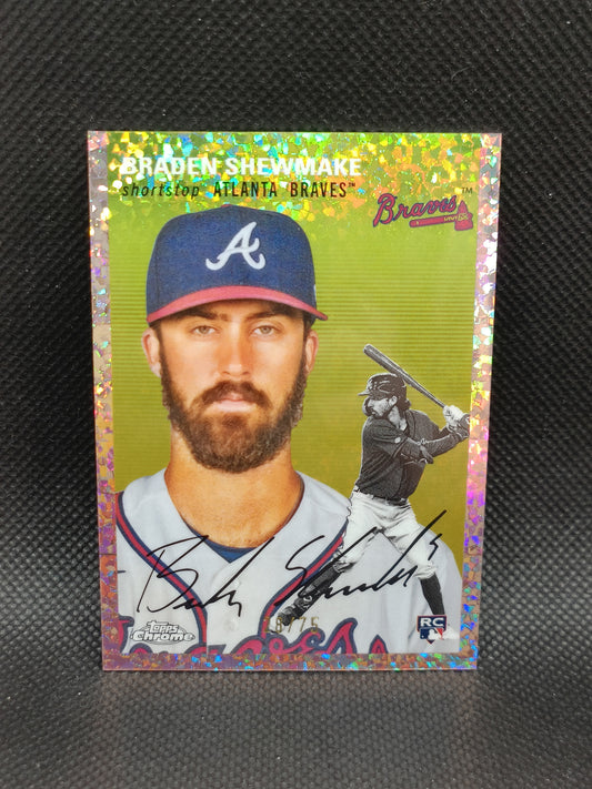 Braden Shewmake - 2023 Topps Chrome Platinum Anniversary Rookie Rose Gold Mini Diamond /75 - Atlanta Braves