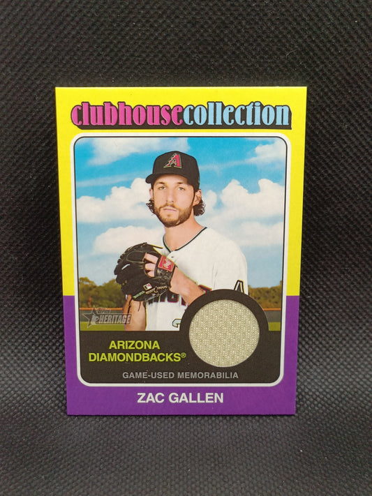 Zac Gallen - 2024 Topps Heritage Relic - Arizona Diamondbacks
