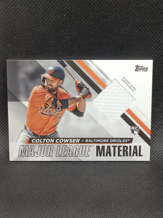 Colton Cowser - 2024 Topps Update Series Rookie Relic - Baltimore Orioles