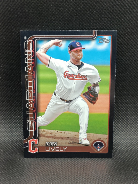 Ben Lively - 2025 Topps Series Two Black /74 - Cleveland Guardians