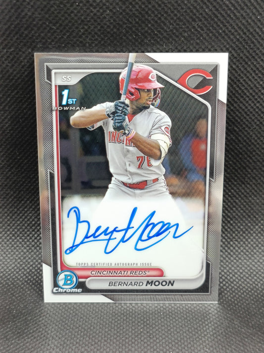 Bernard Moon - 2024 Bowman Chrome 1st Bowman Auto - Cincinnati Reds