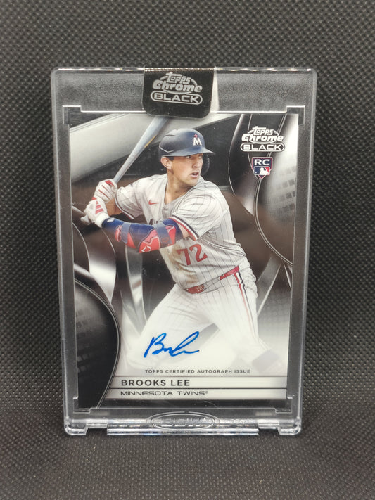 Brooks Lee - 2025 Topps Chrome Black Rookie Auto - Minnesota Twins
