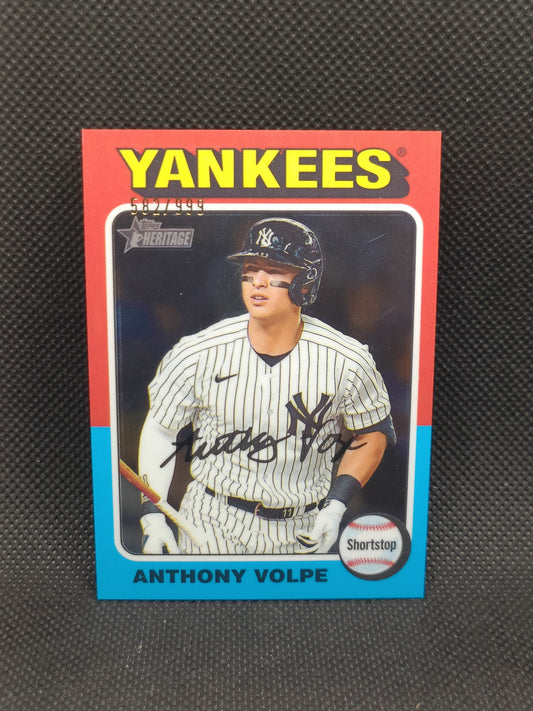 Anthony Volpe - 2024 Topps Heritage Chrome /999 - New York Yankees