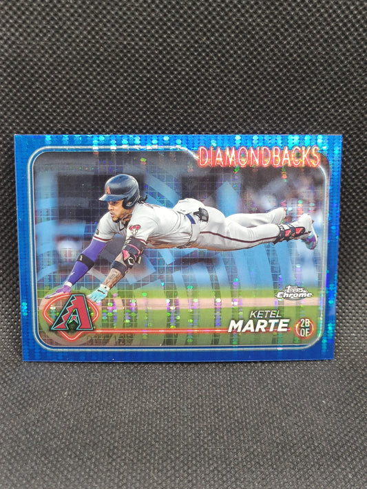 Ketel Marte - 2024 Topps Chrome Blue Sonar Refractor /125 - Arizona Diamondbacks