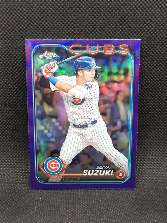 Seiya Suzuki - 2024 Topps Chrome Purple Refractor /250 - Chicago Cubs