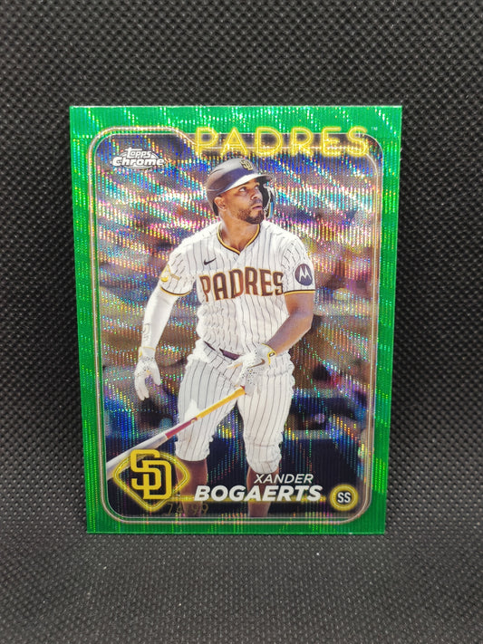 Xander Bogaerts - 2024 Topps Chrome Green Wave Refractor /99 - San Diego Padres