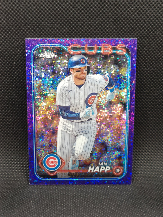 Ian Happ - 2024 Topps Chrome Purple Speckle Refractor /299 - Chicago Cubs