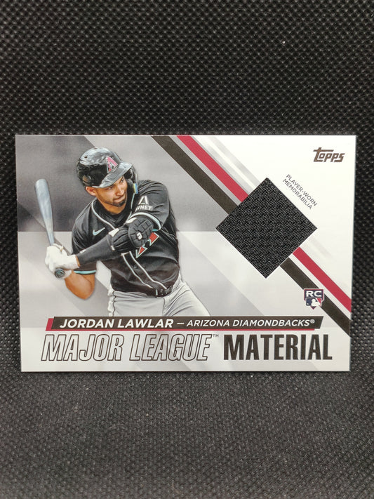 Jordan Lawlar - 2024 Topps Update Series Rookie Relic - Arizona Diamondbacks