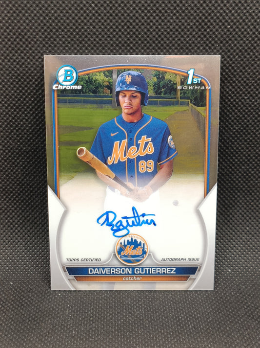 Daiverson Gutierrez - 2023 Bowman Chrome 1st Bowman Auto - New York Mets