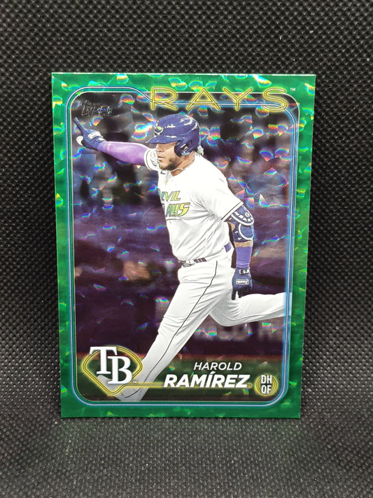 Harold Ramirez - 2024 Topps Series One Green Foil /499 - Tampa Bay Rays