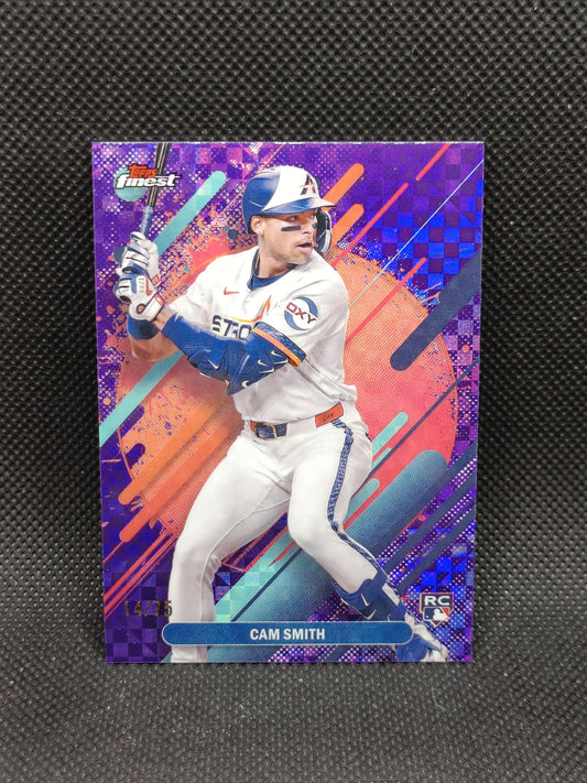 Cam Smith - 2025 Topps Finest Rookie Purple Checkerboard Refractor /75 - Houston Astros