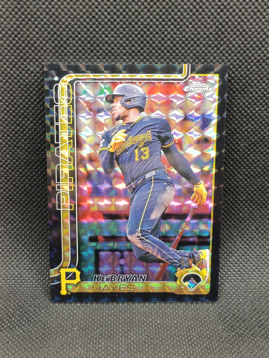 Ke'Bryan Hayes - 2025 Topps Chrome Black Geometric Refractor /10 - Pittsburgh Pirates