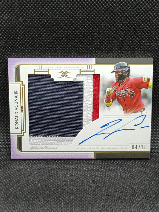 Ronald Acuna Jr - 2024 Topps Definitive Patch Auto /10 - Atlanta Braves