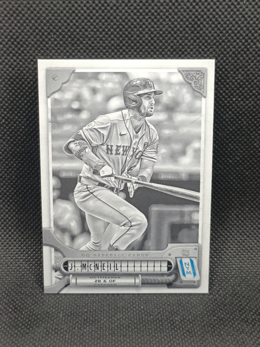 Jeff McNeil - 2022 Topps Gypsy Queen Black & White /50 - New York Mets