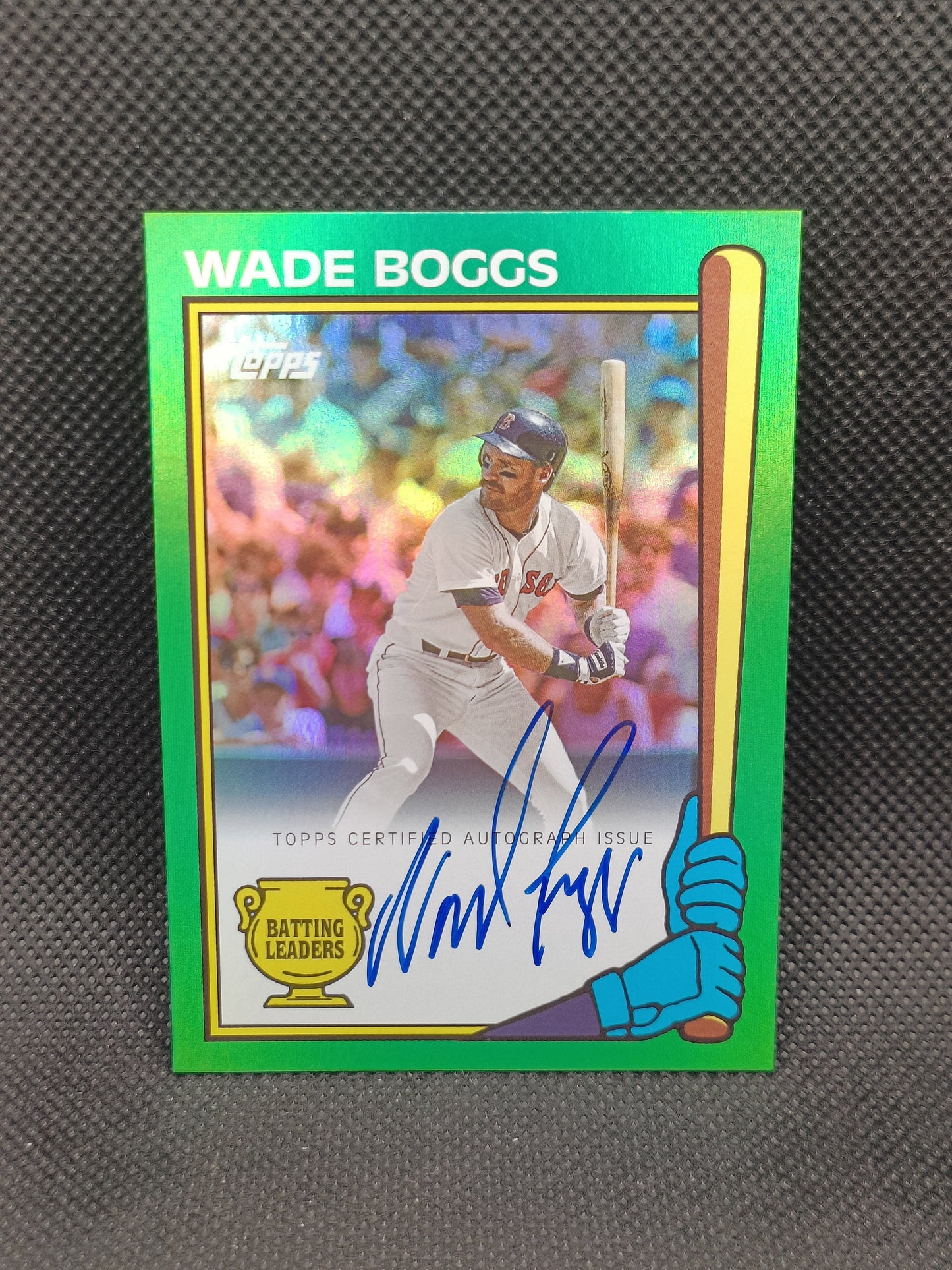 Wade Boggs - 2024 Topps Archives 1990 Batting Leaders Auto Green #/99 - Boston Red Sox