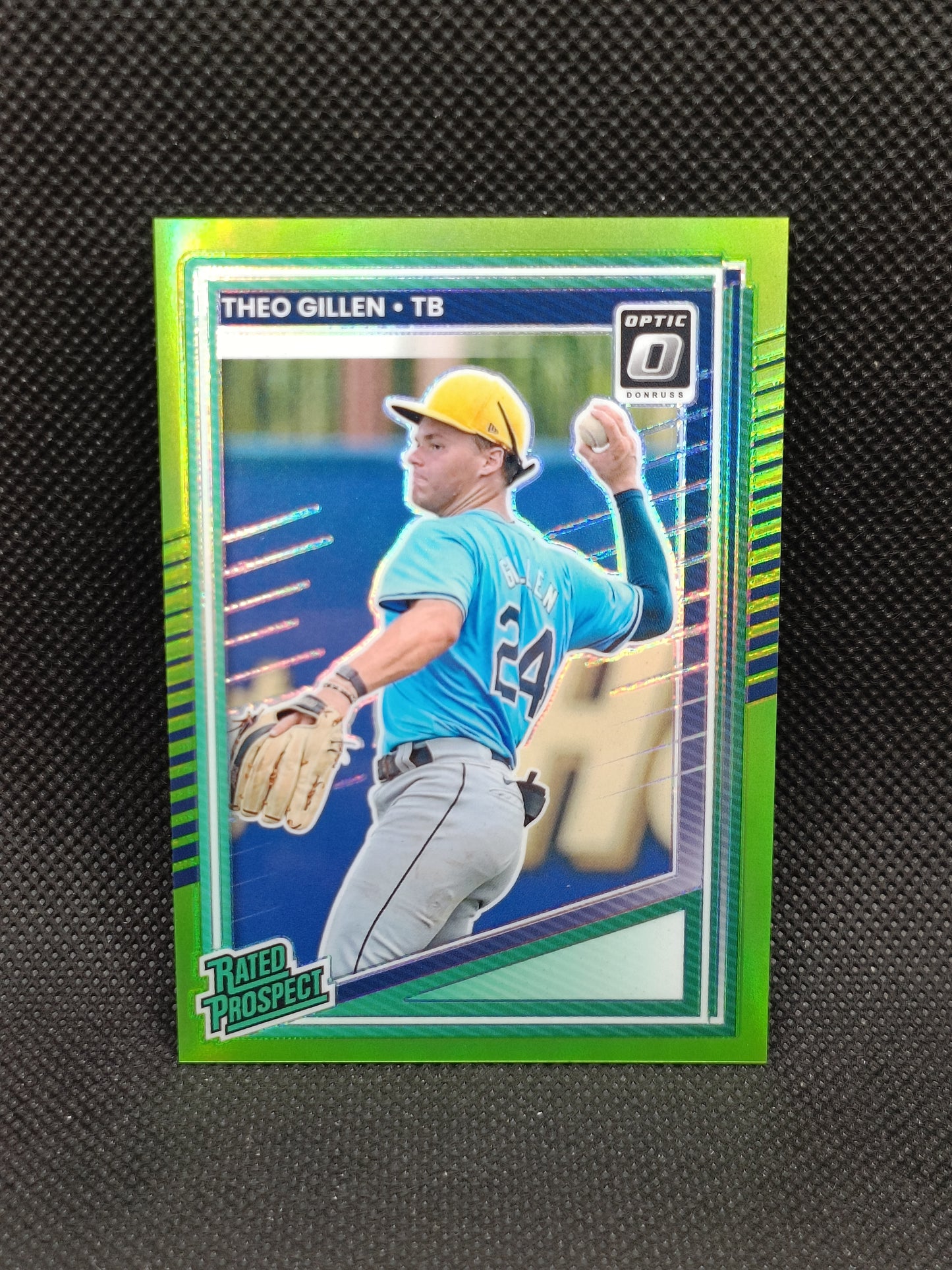 Theo Gillen - 2025 Panini Donruss Rated Prospect Lime Green Optic /149 - Tampa Bay Rays