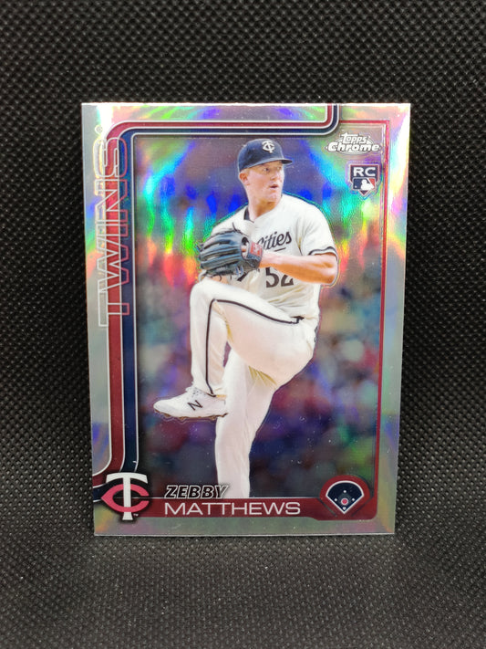 Zebby Matthews - 2025 Topps Chrome Rookie Refractor - Minnesota Twins