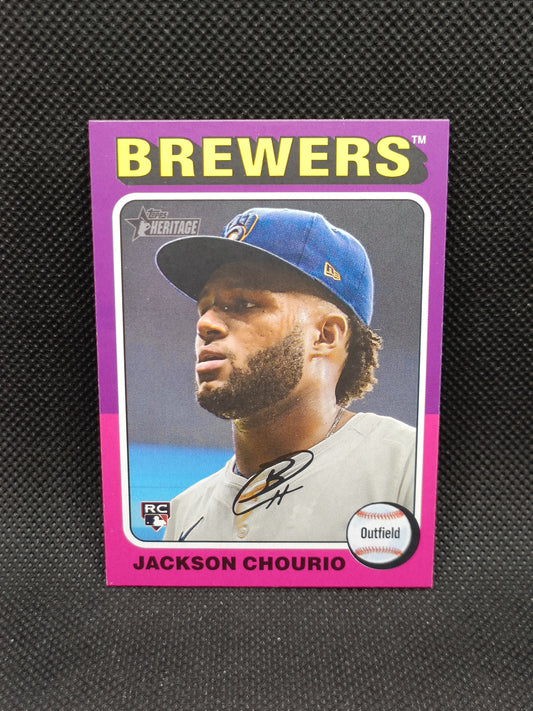 Jackson Chourio - 2024 Topps Heritage High Number Rookie - Milwaukee Brewers