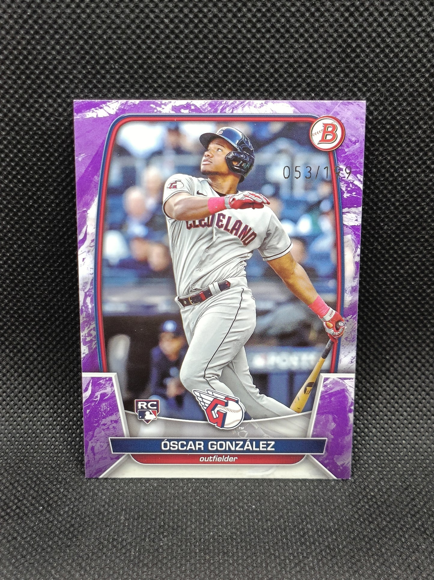 Oscar Gonzalez - 2023 Bowman Rookie Purple Pattern /199 - Cleveland Guardians
