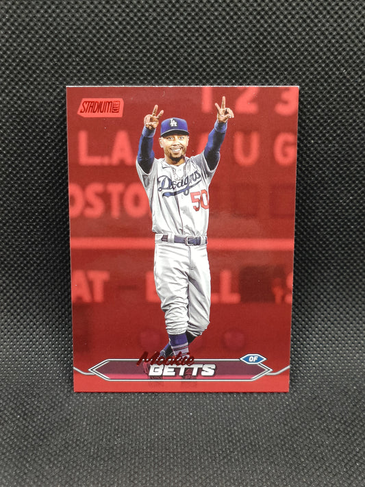 Mookie Betts - 2024 Topps Stadium Club Red Foil - LA Dodgers
