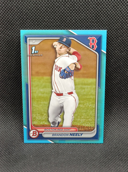 Brandon Neely - 2024 Bowman 1st Bowman Sky Blue /499 - Boston Red Sox