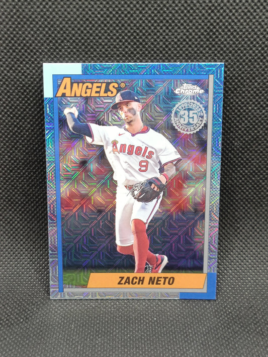 Zach Neto - 2025 Topps Series Two 1990 Silver Pack Chrome - LA Angels